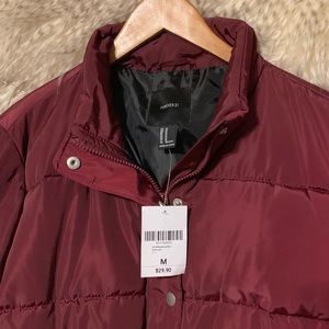 Forever 21 Jackets & Coats - Burgundy Maroon Puffer Jacket Forever 21 Jackets & Coats - Burgundy Maroon Puffer Jacket